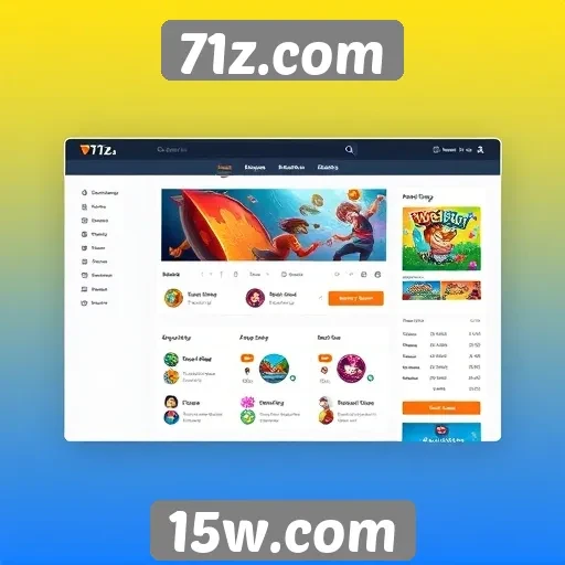 Explorando a interface do usuário do site 71z.com